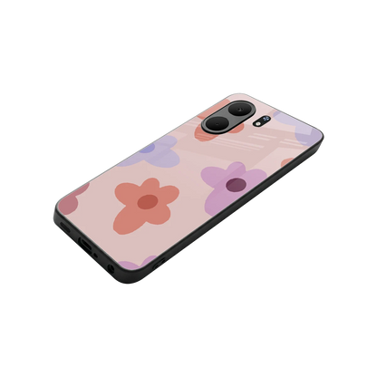 Floral Caramel stylish phone case for oppo a5x 5g | glossy glass and slim fit