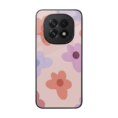 Floral Caramel back phone cover | glass case for oppo f29 5g