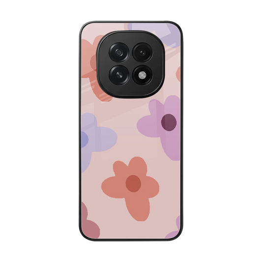 Floral Caramel back phone cover | glass case for oppo f29 5g
