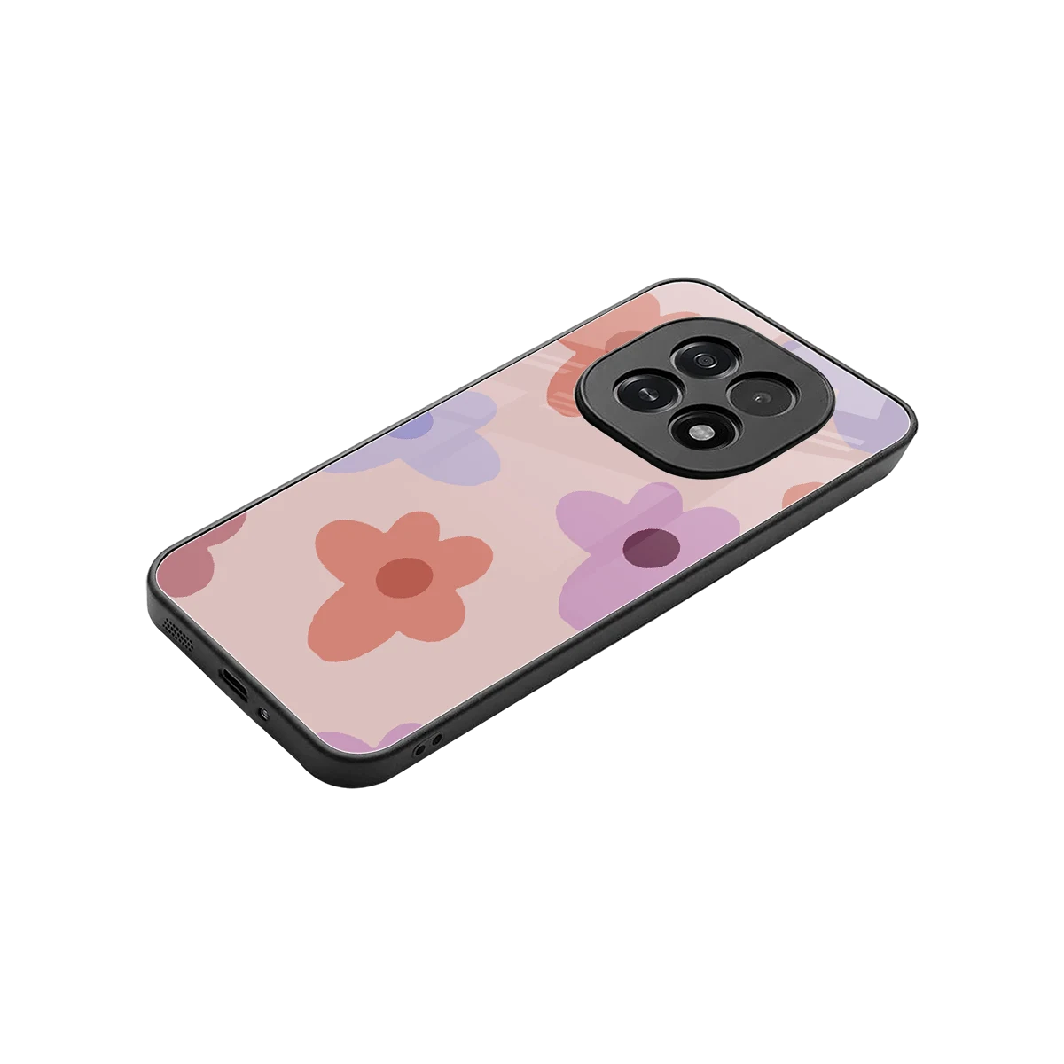Floral Caramel stylish phone case for oppo f29 5g | glossy glass and slim fit