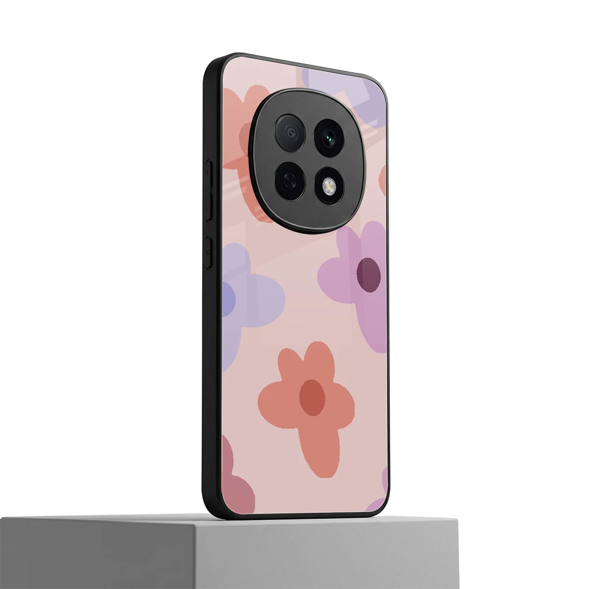 Floral Caramel oppo f29 pro 5g mobile cover | shockproof glass phone case