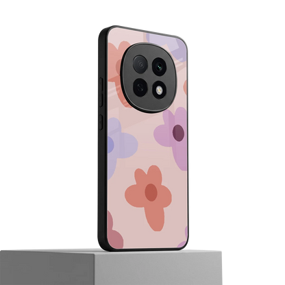 Floral Caramel oppo f29 pro 5g mobile cover | shockproof glass phone case