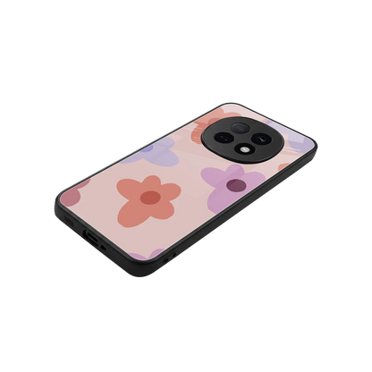 Floral Caramel stylish phone case for oppo f29 pro 5g | glossy glass and slim fit