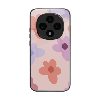 Floral Caramel back phone cover | glass case for oppo f31 pro 5g