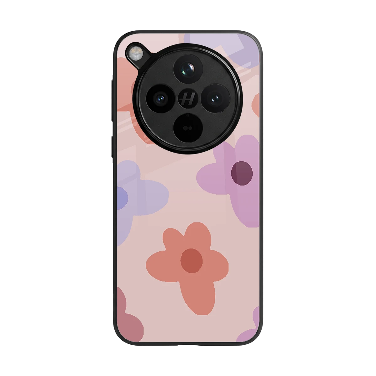 Floral Caramel back phone cover | glass case for oppo find x8