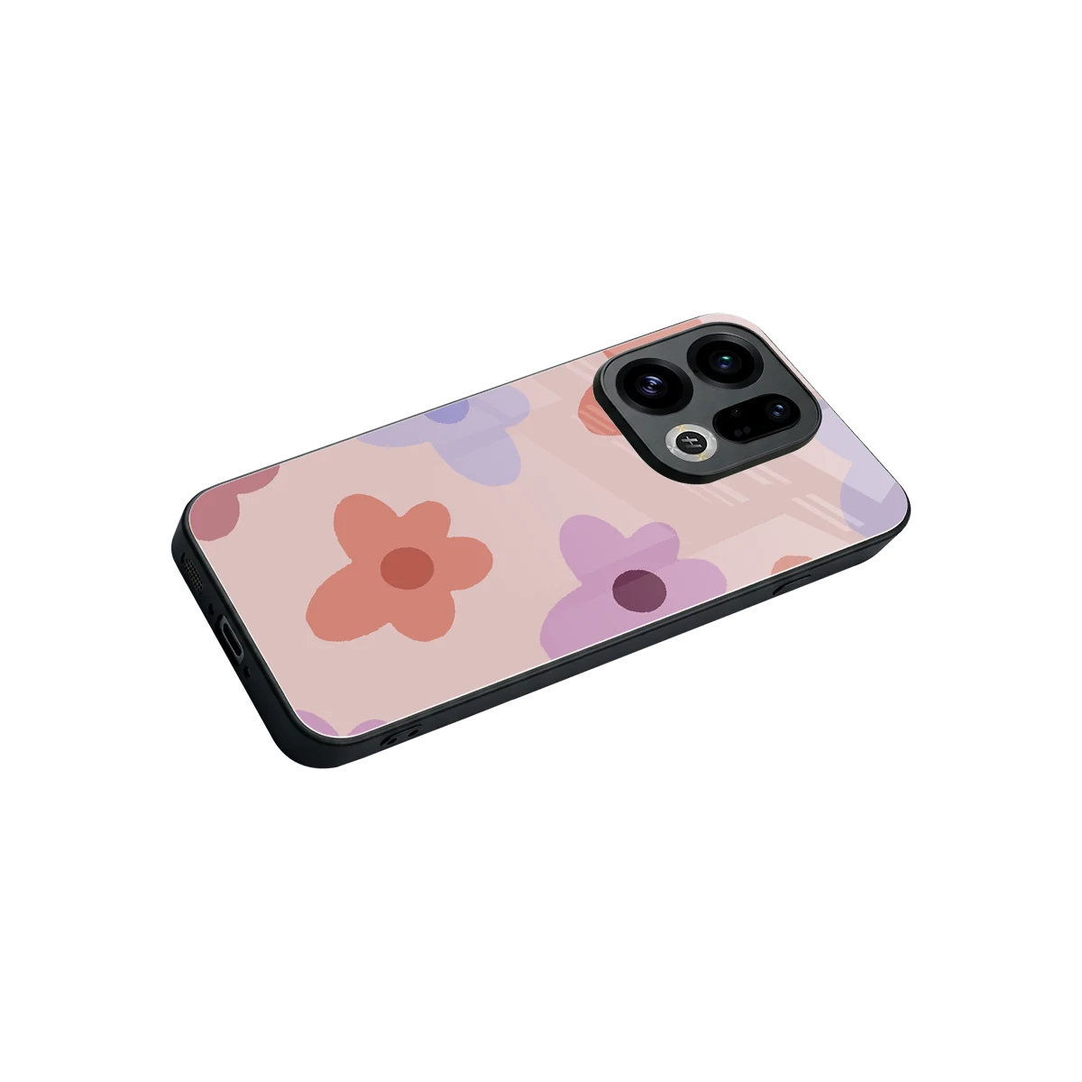 Floral Caramel stylish phone case for oppo find x9 | glossy glass and slim fit