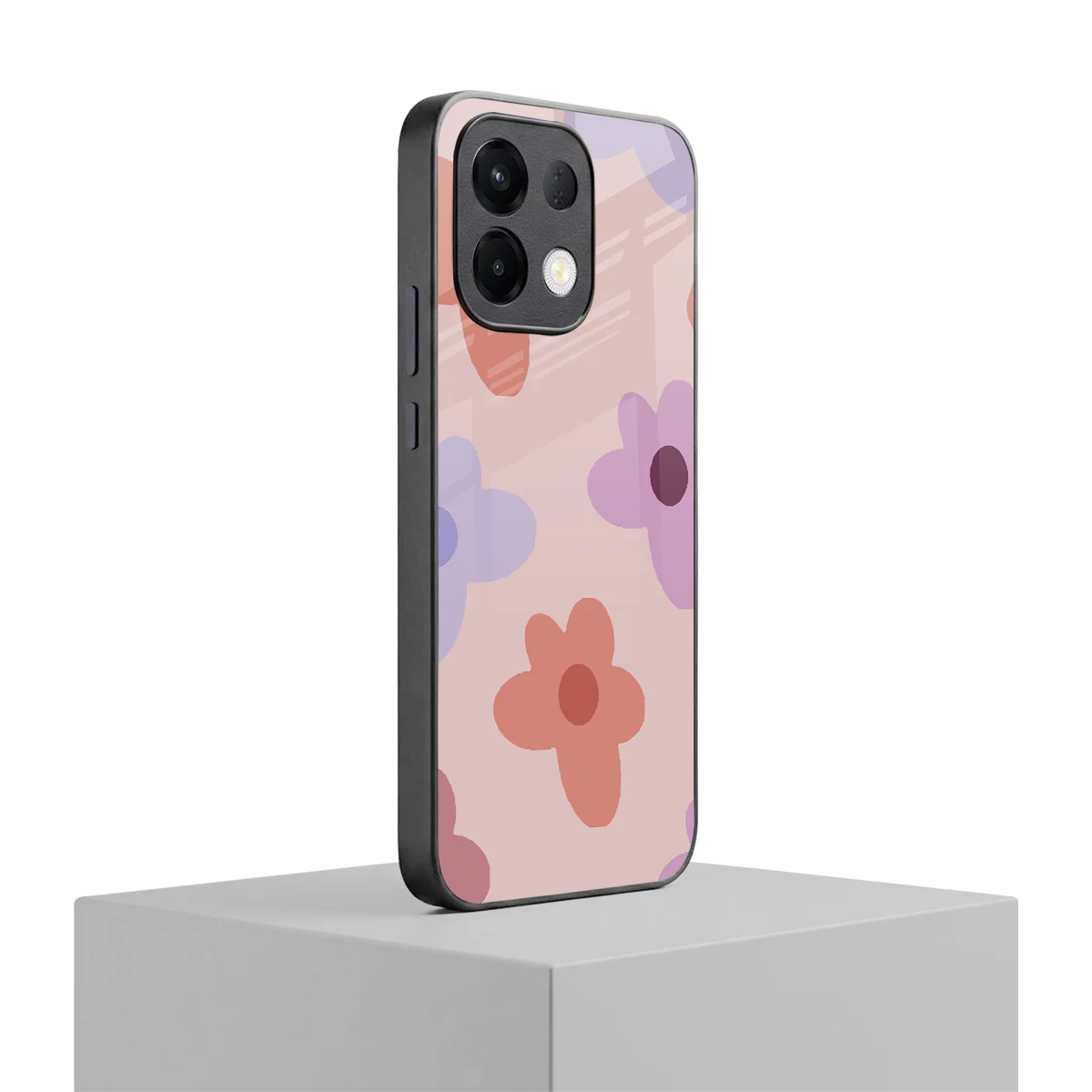 Floral Caramel oppo k13 5g mobile cover | shockproof glass phone case