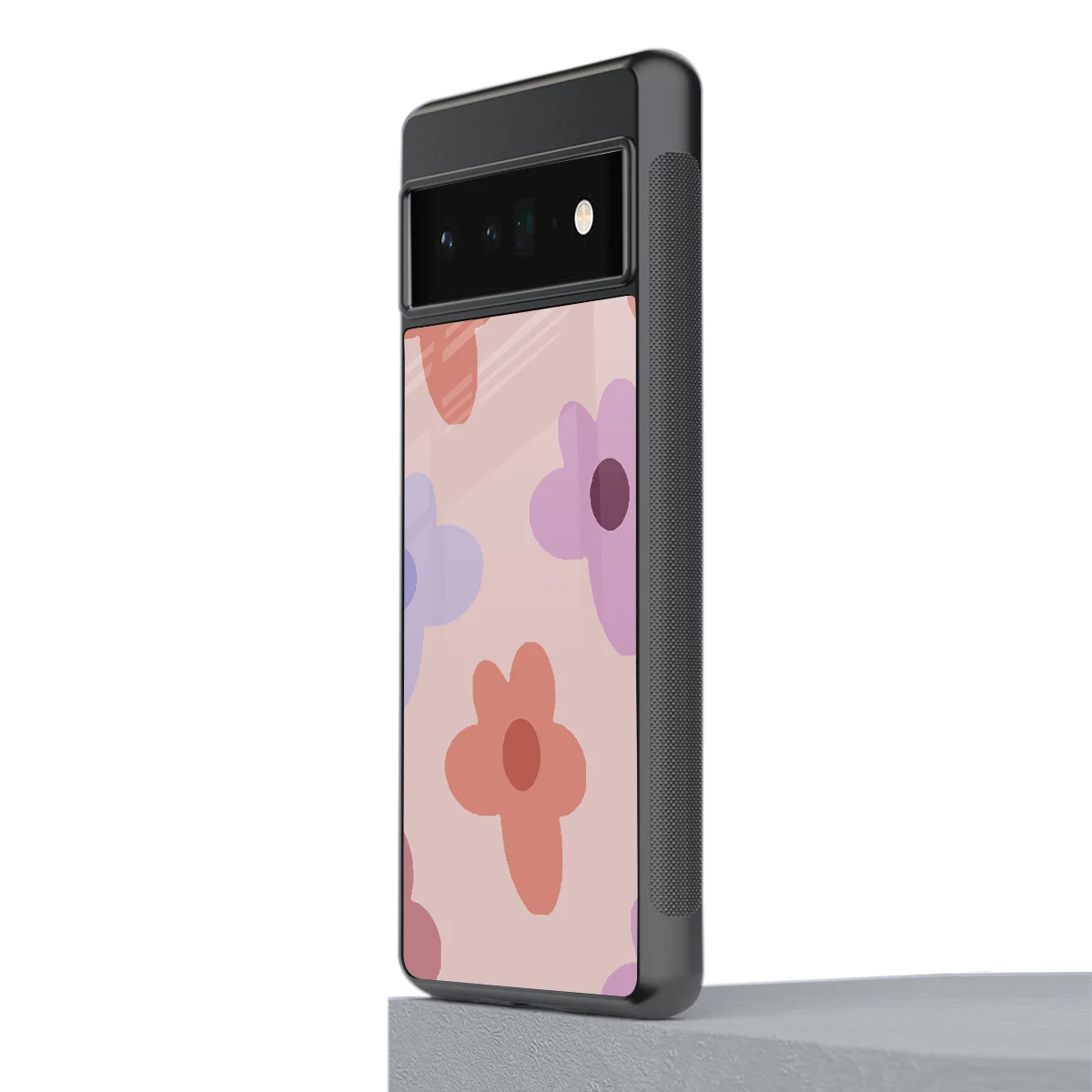 Floral Caramel stylish phone case for google pixel 6 pro | glossy glass and slim fit