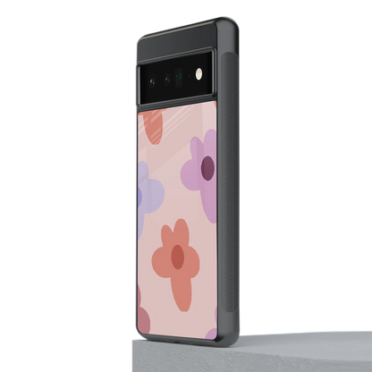 Floral Caramel stylish phone case for google pixel 6 pro | glossy glass and slim fit