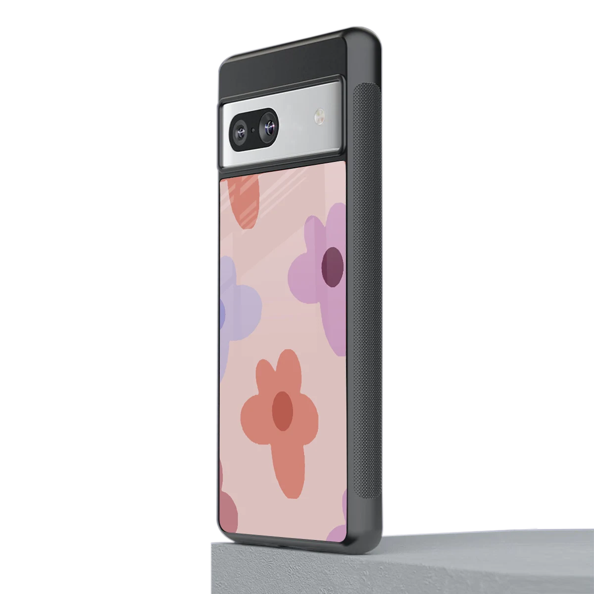 Floral Caramel stylish phone case for google pixel 7a | glossy glass and slim fit