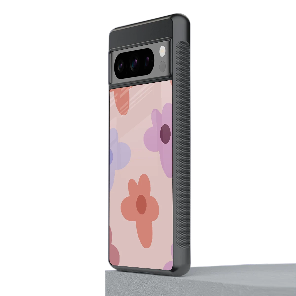 Floral Caramel stylish phone case for google pixel 8 pro | glossy glass and slim fit