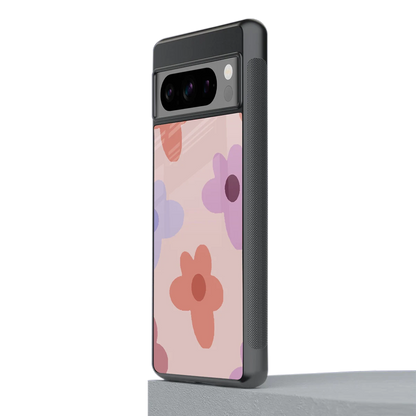 Floral Caramel stylish phone case for google pixel 8 pro | glossy glass and slim fit