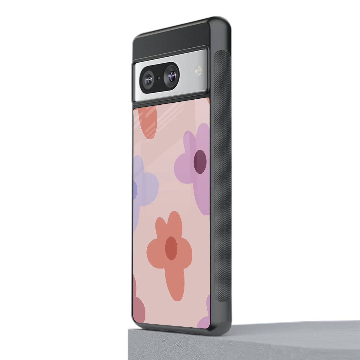 Floral Caramel stylish phone case for google pixel 8 | glossy glass and slim fit
