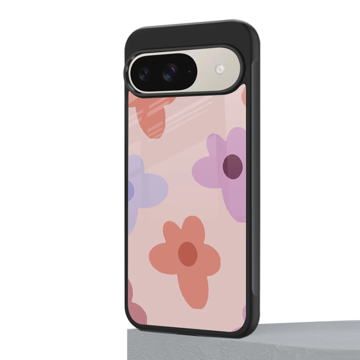 Floral Caramel google pixel 9 mobile cover | shockproof glass phone case