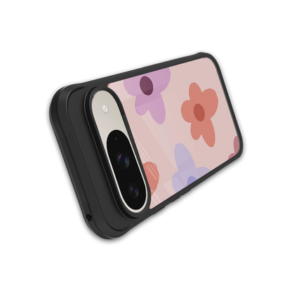 Floral Caramel stylish phone case for google pixel 9 | glossy glass and slim fit