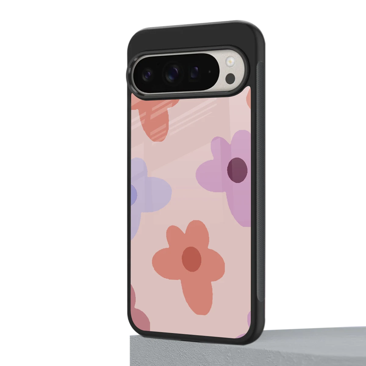 Floral Caramel google pixel 9 pro xl mobile cover | shockproof glass phone case