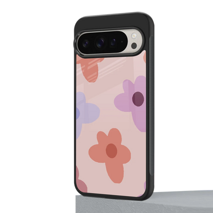Floral Caramel google pixel 9 pro xl mobile cover | shockproof glass phone case