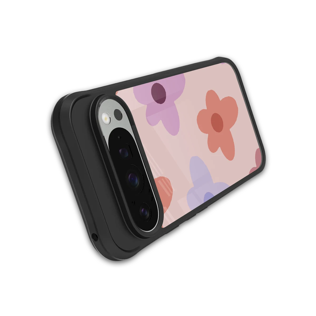 Floral Caramel stylish phone case for google pixel 9 pro | glossy glass and slim fit