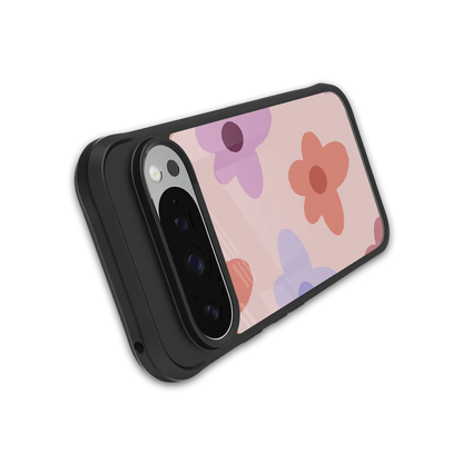 Floral Caramel stylish phone case for google pixel 9 pro xl | glossy glass and slim fit