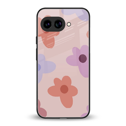 Floral Caramel back phone cover | glass case for google pixel 10a
