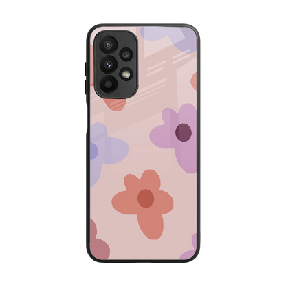 Floral Caramel back phone cover | glass case for samsung galaxy a23