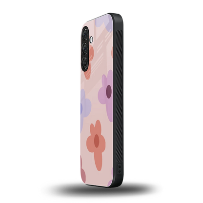 Floral Caramel samsung galaxy m36 5g mobile cover | shockproof glass phone case
