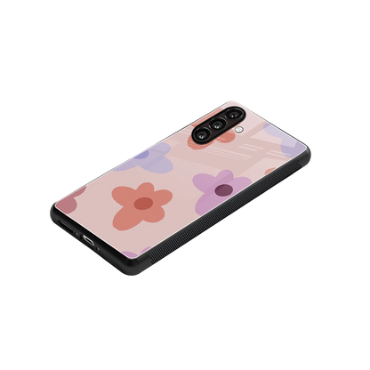Floral Caramel stylish phone case for samsung galaxy m36 5g | glossy glass and slim fit