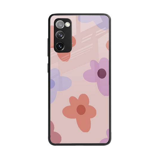 Floral Caramel back phone cover | glass case for samsung galaxy s20 fe