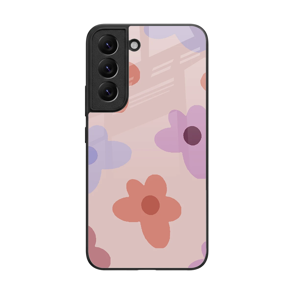 Floral Caramel back phone cover | glass case for samsung galaxy s22
