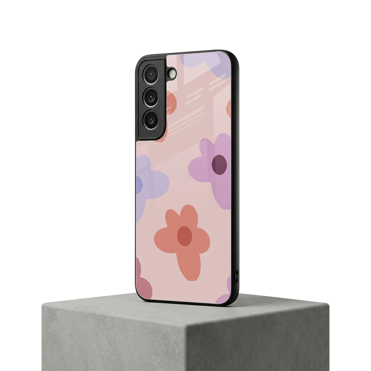 Floral Caramel samsung galaxy s22 mobile cover | shockproof glass phone case