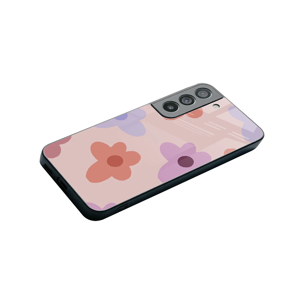 Floral Caramel stylish phone case for samsung galaxy s22 | glossy glass and slim fit