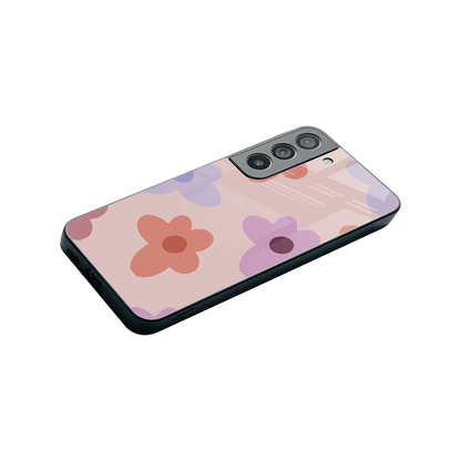 Floral Caramel stylish phone case for samsung galaxy s22 | glossy glass and slim fit