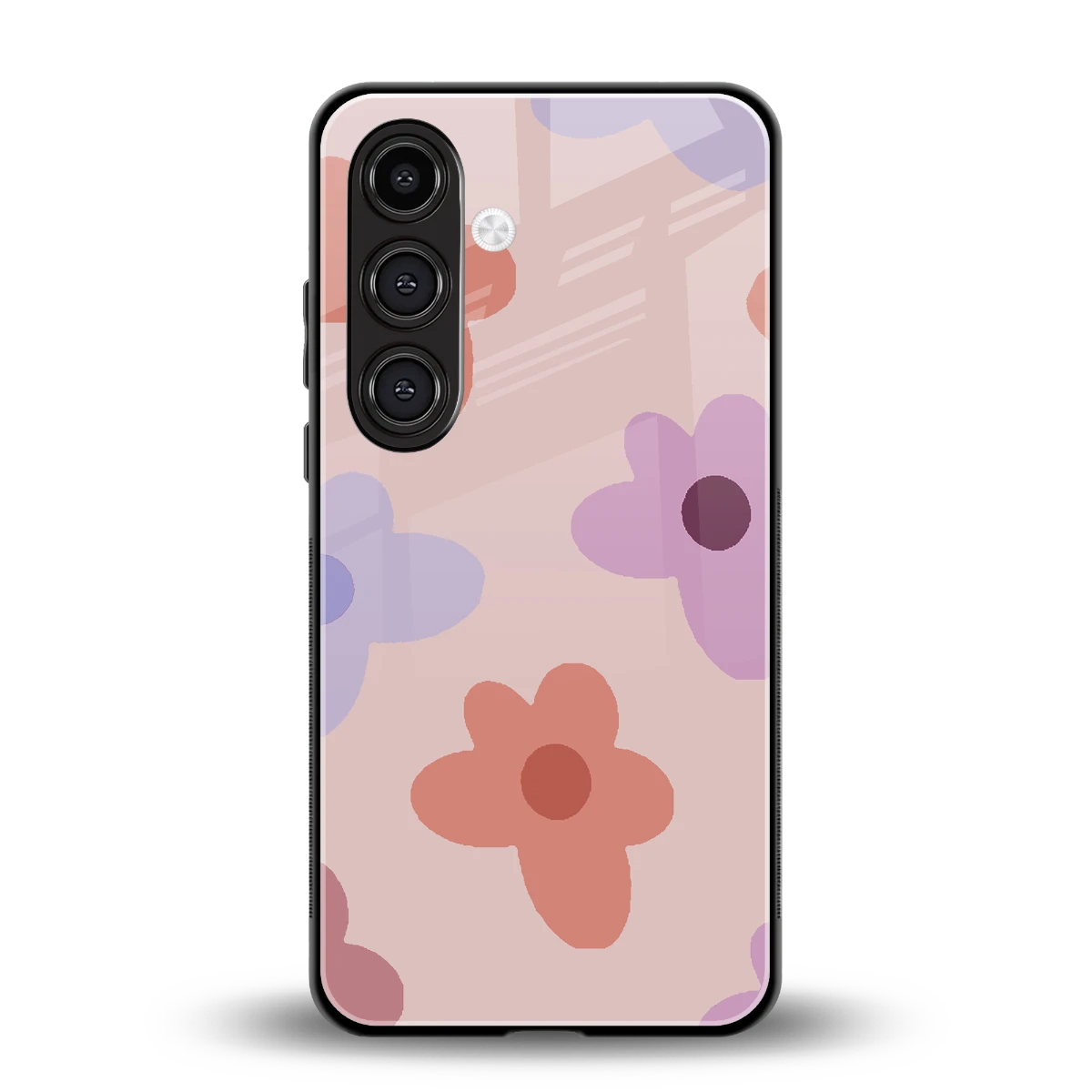 Floral Caramel back phone cover | glass case for samsung galaxy s25