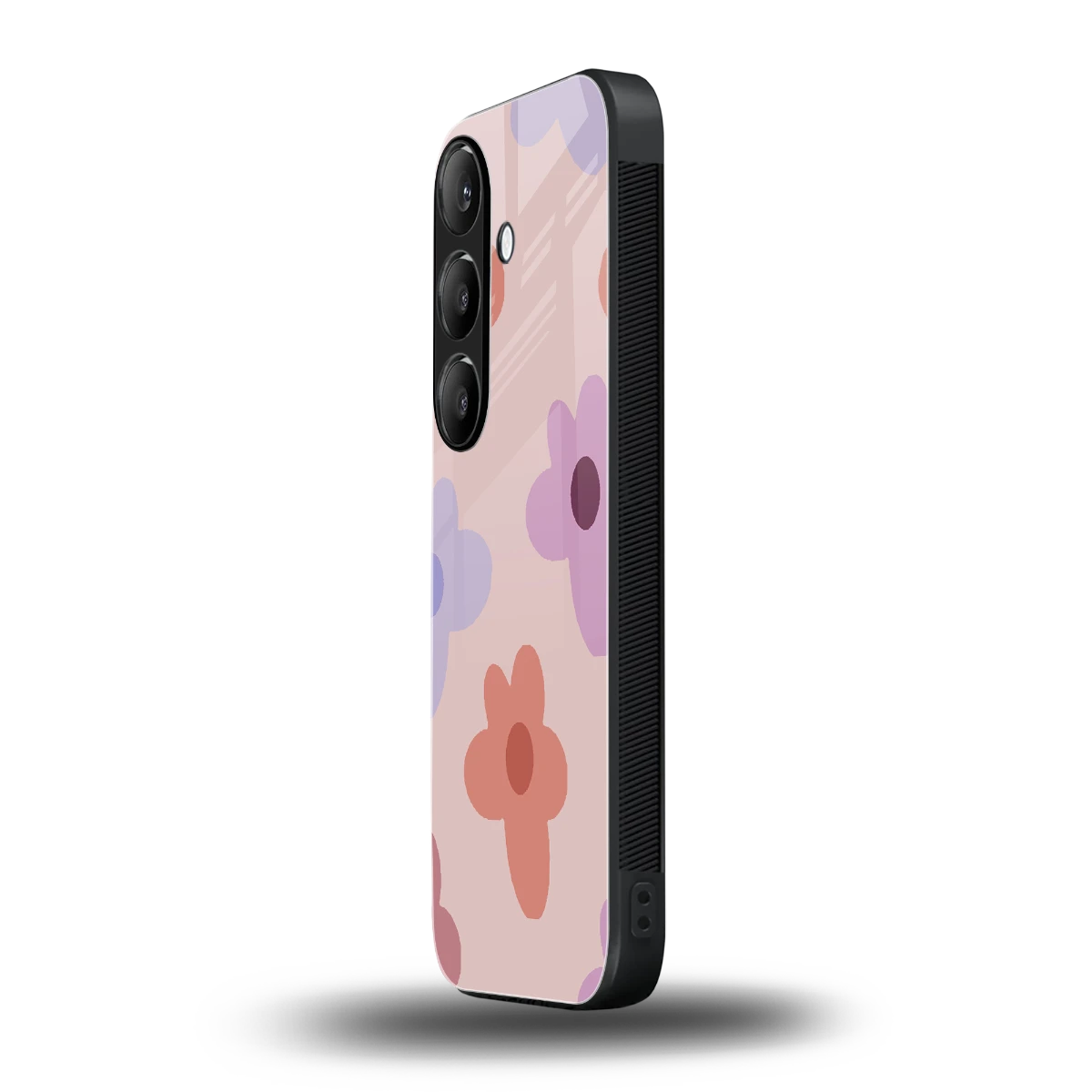 Floral Caramel samsung galaxy s24 mobile cover | shockproof glass phone case