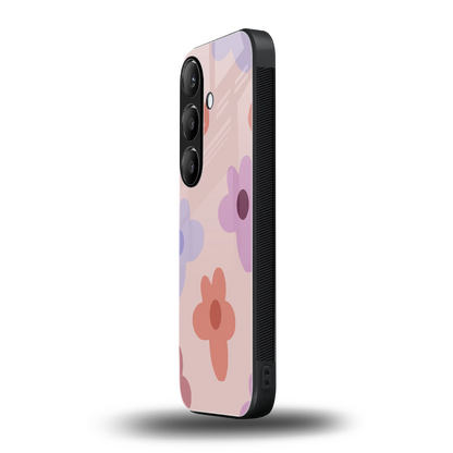 Floral Caramel samsung galaxy s24 mobile cover | shockproof glass phone case