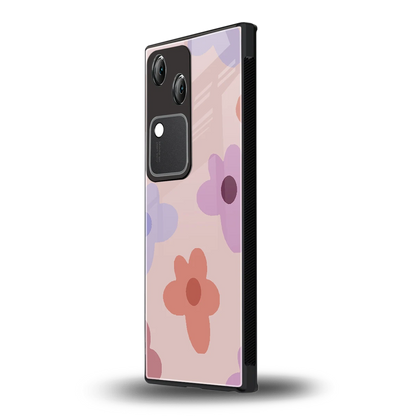Floral Caramel vivo v30 mobile cover | shockproof glass phone case