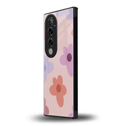 Floral Caramel vivo v40 pro mobile cover | shockproof glass phone case