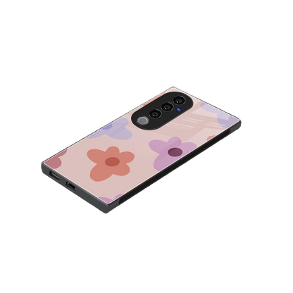 Floral Caramel stylish phone case for vivo v40 pro | glossy glass and slim fit