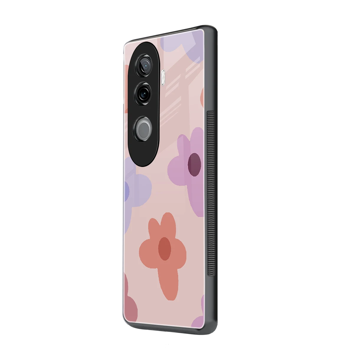 Floral Caramel vivo v40e mobile cover | shockproof glass phone case