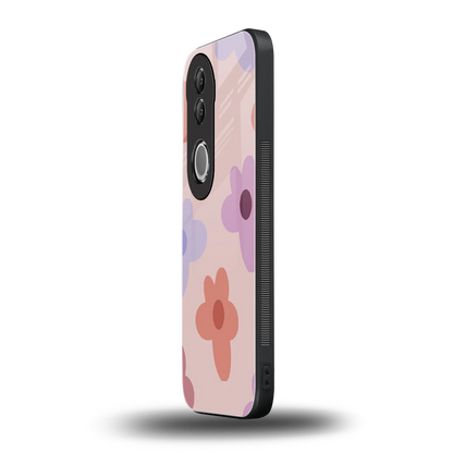 Floral Caramel vivo v50 mobile cover | shockproof glass phone case