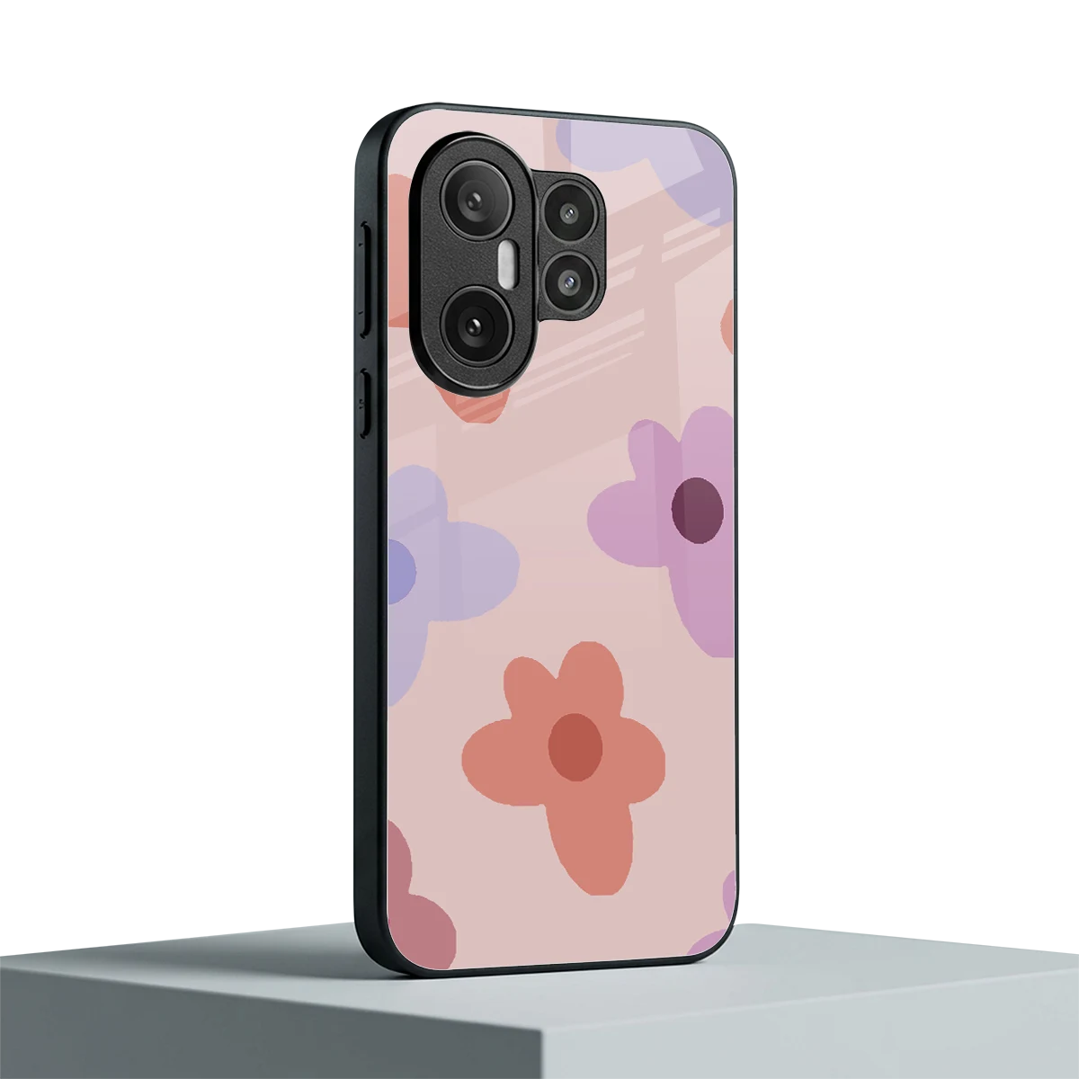Floral Caramel vivo x200 fe mobile cover | shockproof glass phone case