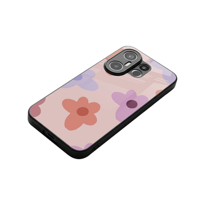 Floral Caramel stylish phone case for vivo x200 fe | glossy glass and slim fit