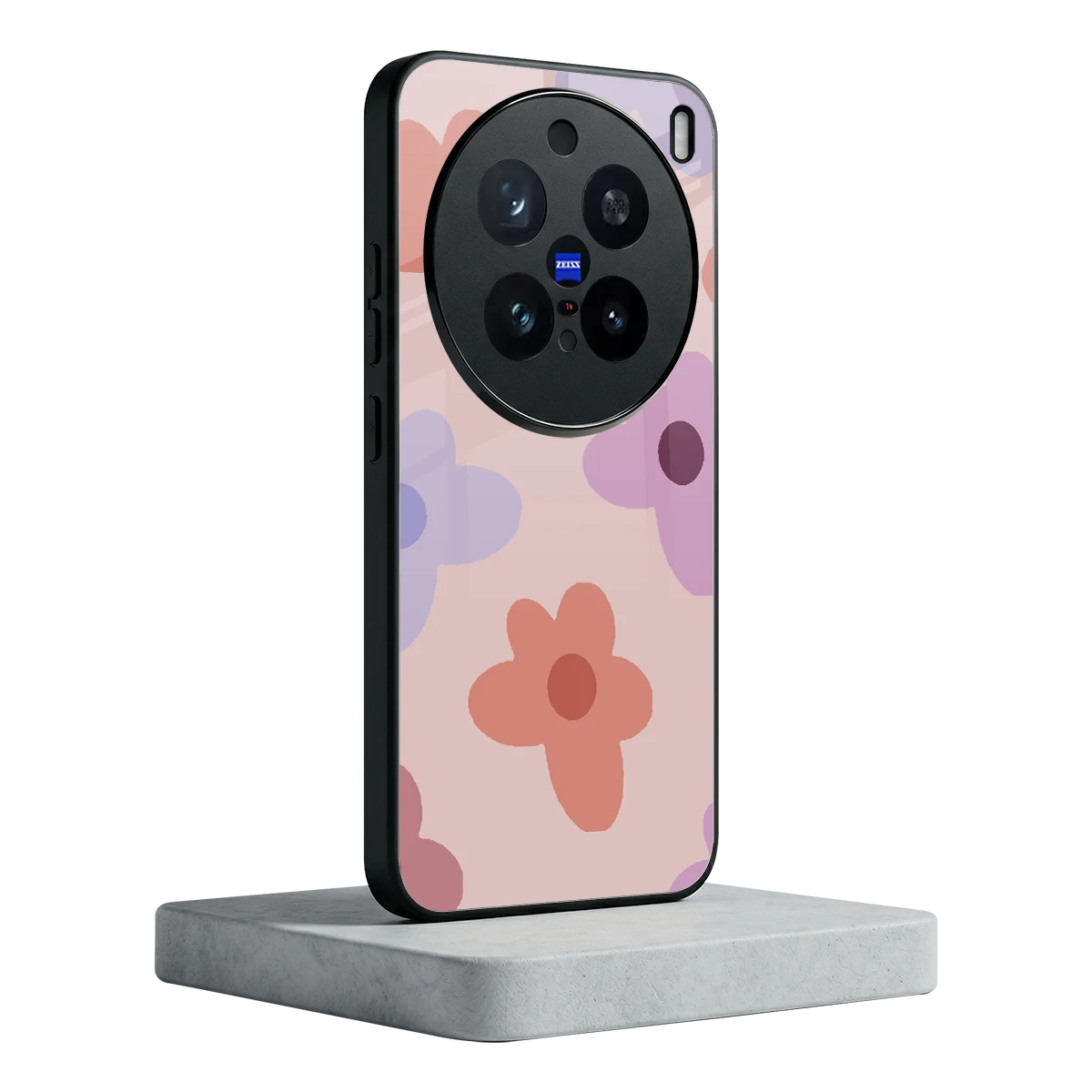 Floral Caramel vivo x200 pro mobile cover | shockproof glass phone case