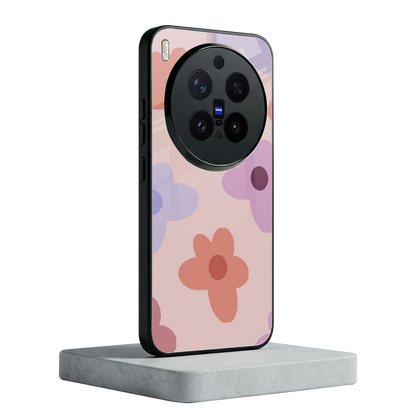 Floral Caramel vivo x300 pro mobile cover | shockproof glass phone case