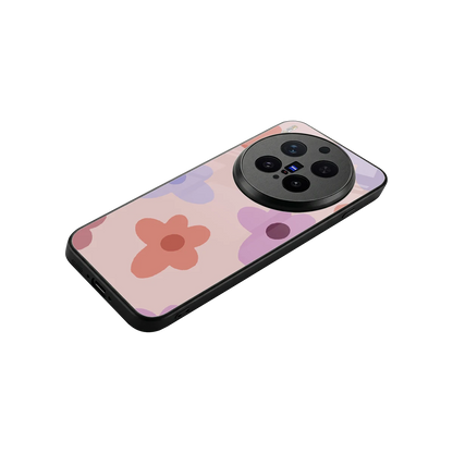 Floral Caramel stylish phone case for vivo x300 pro | glossy glass and slim fit