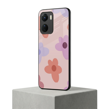 Floral Caramel vivo y16 mobile cover | shockproof glass phone case
