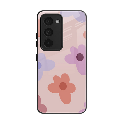 Floral Caramel back phone cover | glass case for redmi 15 5g