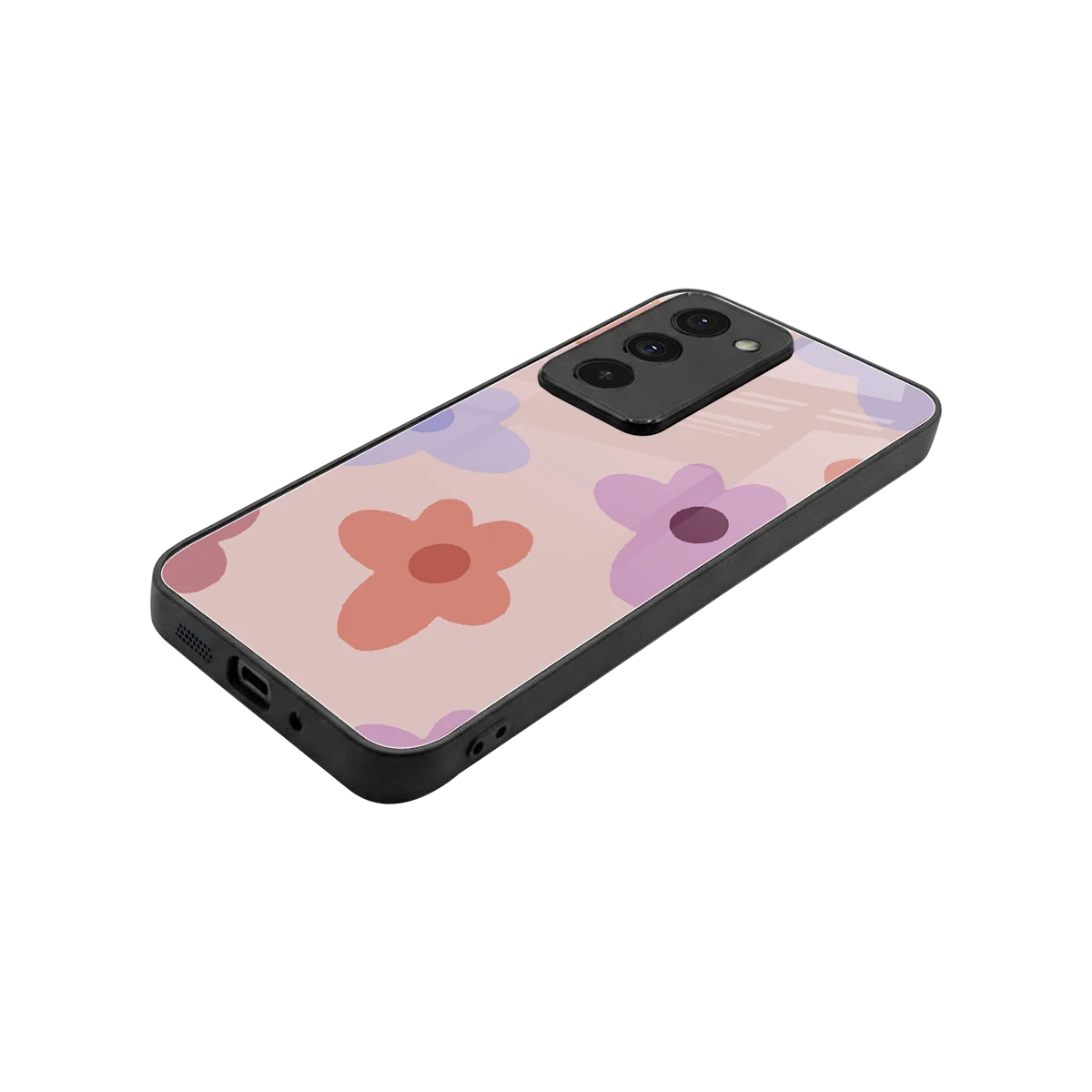 Floral Caramel stylish phone case for redmi 15 5g | glossy glass and slim fit