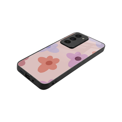Floral Caramel stylish phone case for redmi 15 5g | glossy glass and slim fit