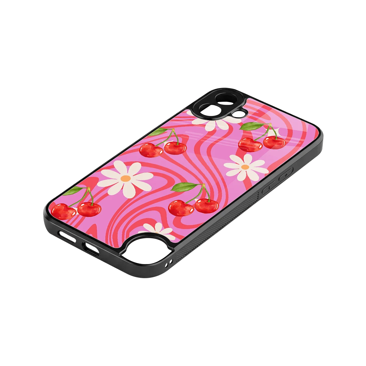 Floral Cherry stylish phone case for cmf nothing phone 1 | glossy glass and slim fit